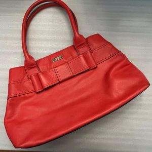 Kate Spade red leather purse with bow